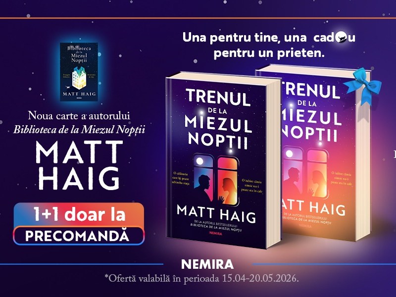NOUTATE Noul roman de Matt Haig, “Trenul de la miezul nopții￼”, lansat cu o campanie&nbsp;specială